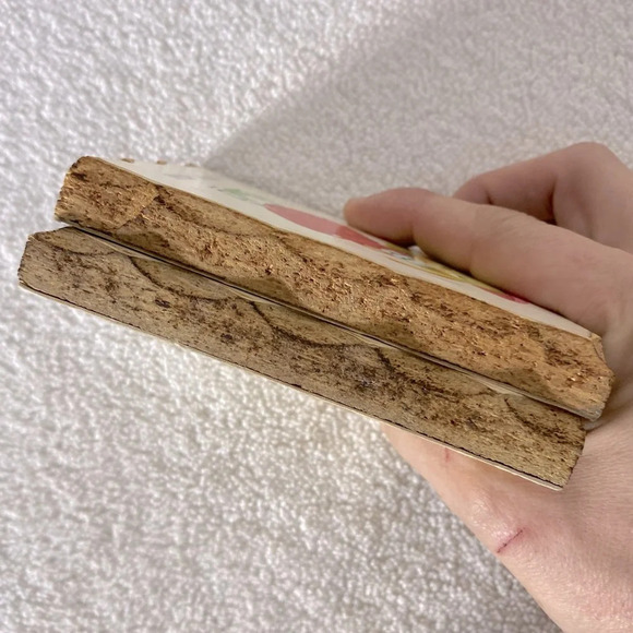 Vintage Paula Cutes Aarco Saxon Ltd Innocence Mini Wooden Plaques X2 - Picture 12 of 12